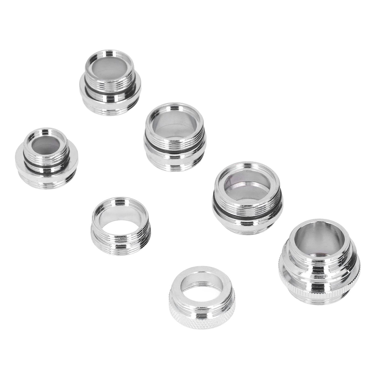 7Pcs/Set Male Female Faucet Adapter Kit with Gasket Brass Aerator Adapter Set for Garden Hose Kitchen Sink