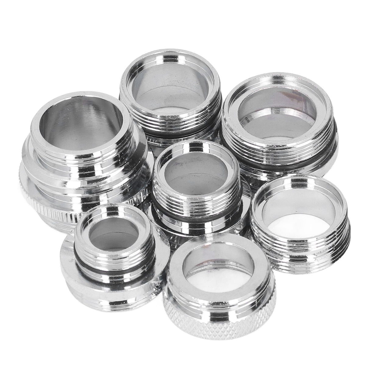 7Pcs/Set Male Female Faucet Adapter Kit with Gasket Brass Aerator Adapter Set for Garden Hose Kitchen Sink