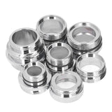 7Pcs/Set Male Female Faucet Adapter Kit with Gasket Brass Aerator Adapter Set for Garden Hose Kitchen Sink - Low Angle