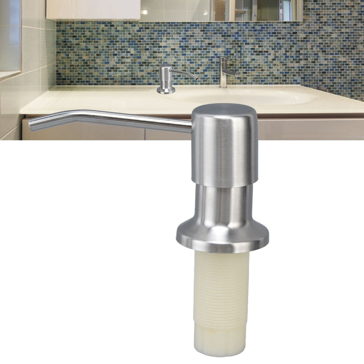 Soap Dispenser Liquid Pump Head Built In Sealed with Extension Tube for Counter Sink