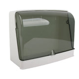 Cosmetics Storage Box Dust Proof Wall Mounted Makeup Organizer Punch Free Skin Care Product Rack for Bathroom White - Front View