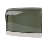 Cosmetics Storage Box Dust Proof Wall Mounted Makeup Organizer Punch Free Skin Care Product Rack for Bathroom White - Rear View