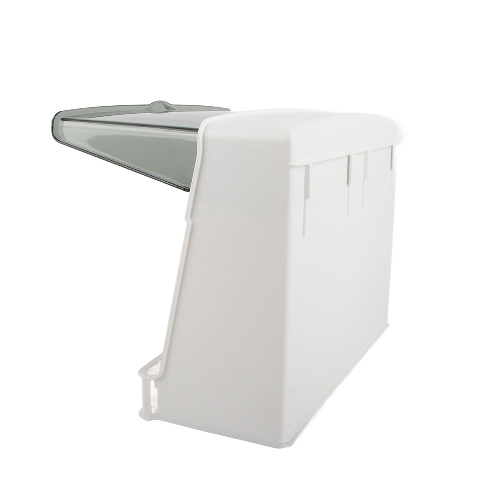 Cosmetics Storage Box Dust Proof Wall Mounted Makeup Organizer Punch Free Skin Care Product Rack for Bathroom White