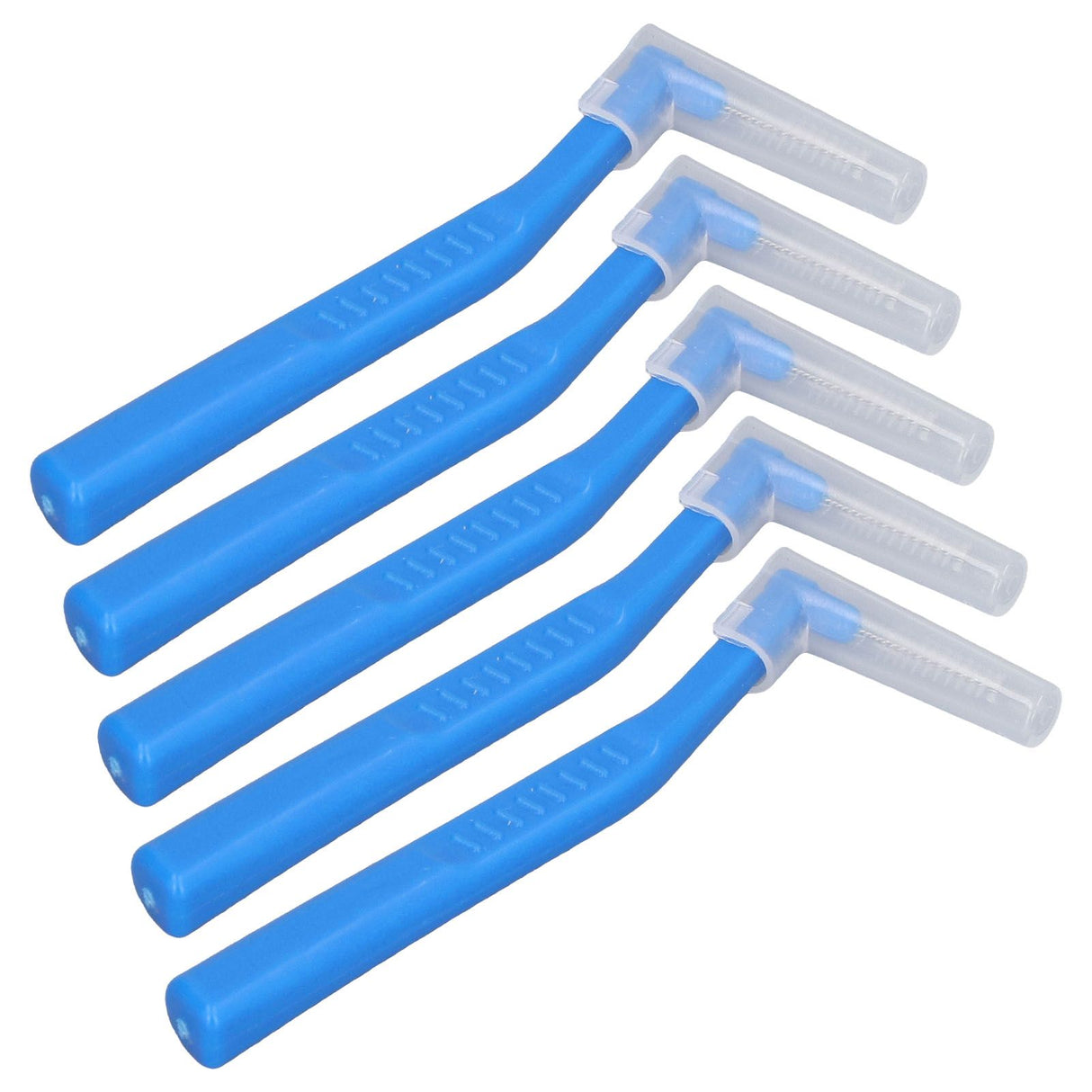 5pcs L Shaped Interdental Brushes Effective Cleaning Plaque Removal Braces Brush for Tooth Care Blue