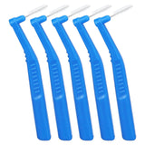 5pcs L Shaped Interdental Brushes Effective Cleaning Plaque Removal Braces Brush for Tooth Care Blue
