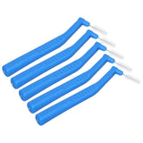 5pcs L Shaped Interdental Brushes Effective Cleaning Plaque Removal Braces Brush for Tooth Care Blue