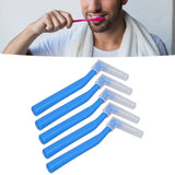 5pcs L Shaped Interdental Brushes Effective Cleaning Plaque Removal Braces Brush for Tooth Care Blue - Extra Image