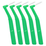 5pcs L Shaped Interdental Brushes Effective Cleaning Plaque Removal Braces Brush for Tooth Care Green - 45-Degree Angle