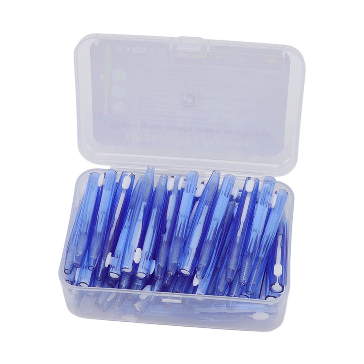 60Pcs Interdental Brush Practical Slim Braces Cleaner with PP Handle for Adults Children Orthodontic Care Blue
