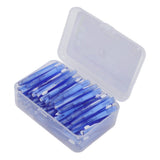 60Pcs Interdental Brush Practical Slim Braces Cleaner with PP Handle for Adults Children Orthodontic Care Blue - Side View