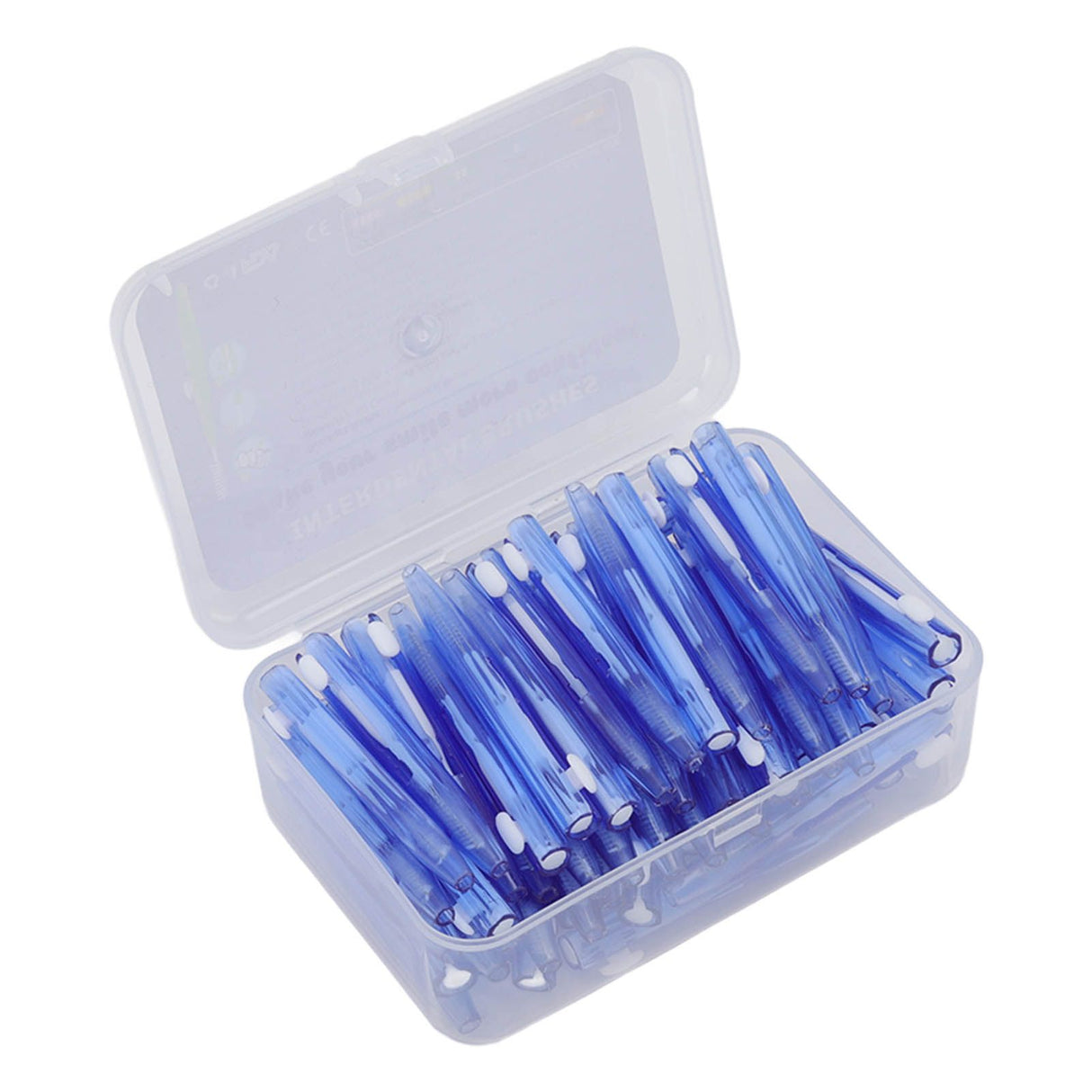 60Pcs Interdental Brush Practical Slim Braces Cleaner with PP Handle for Adults Children Orthodontic Care Blue