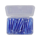 60Pcs Interdental Brush Practical Slim Braces Cleaner with PP Handle for Adults Children Orthodontic Care Blue - 45-Degree Angle