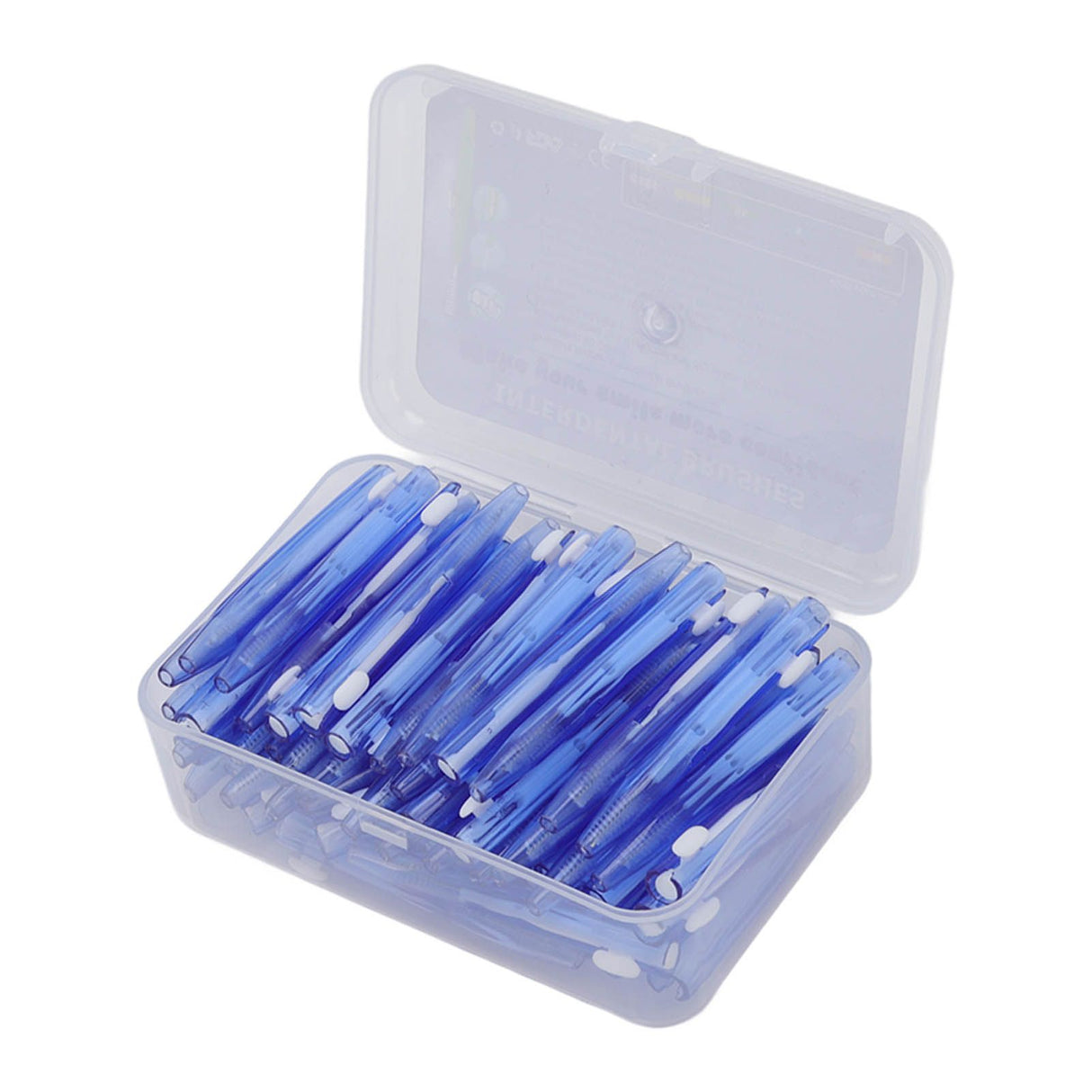 60Pcs Interdental Brush Practical Slim Braces Cleaner with PP Handle for Adults Children Orthodontic Care Blue