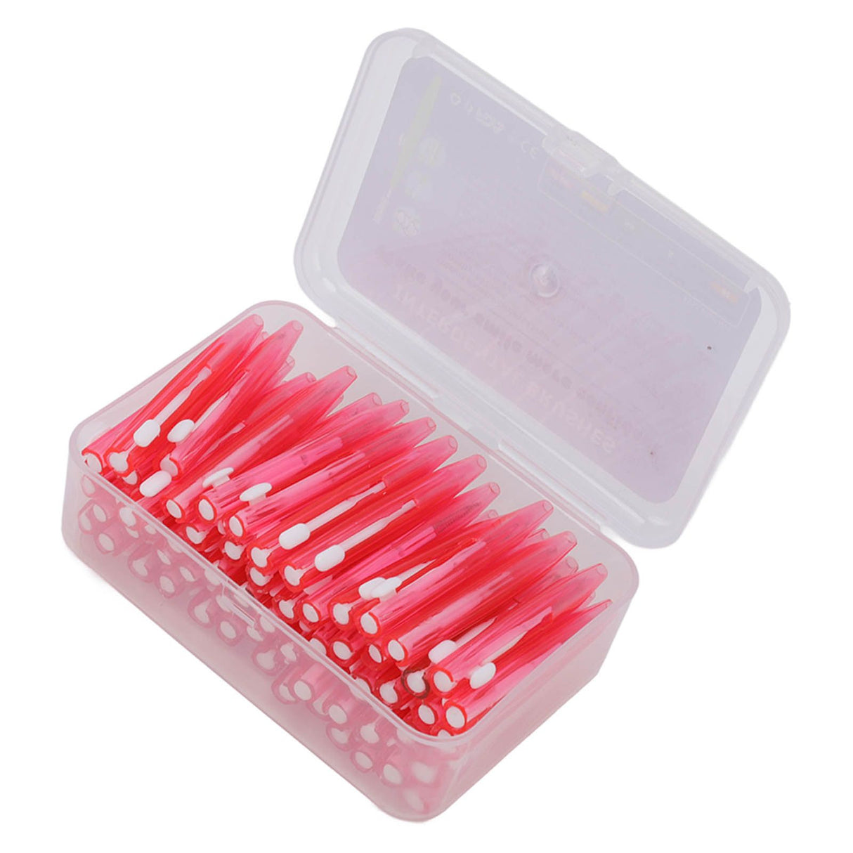 60Pcs Interdental Brush Practical Slim Braces Cleaner with PP Handle for Adults Children Orthodontic Care Pink
