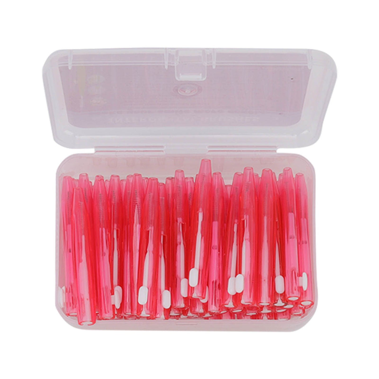60Pcs Interdental Brush Practical Slim Braces Cleaner with PP Handle for Adults Children Orthodontic Care Pink