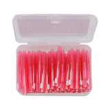 60Pcs Interdental Brush Practical Slim Braces Cleaner with PP Handle for Adults Children Orthodontic Care Pink - 45-Degree Angle