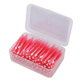 60Pcs Interdental Brush Practical Slim Braces Cleaner with PP Handle for Adults Children Orthodontic Care Pink