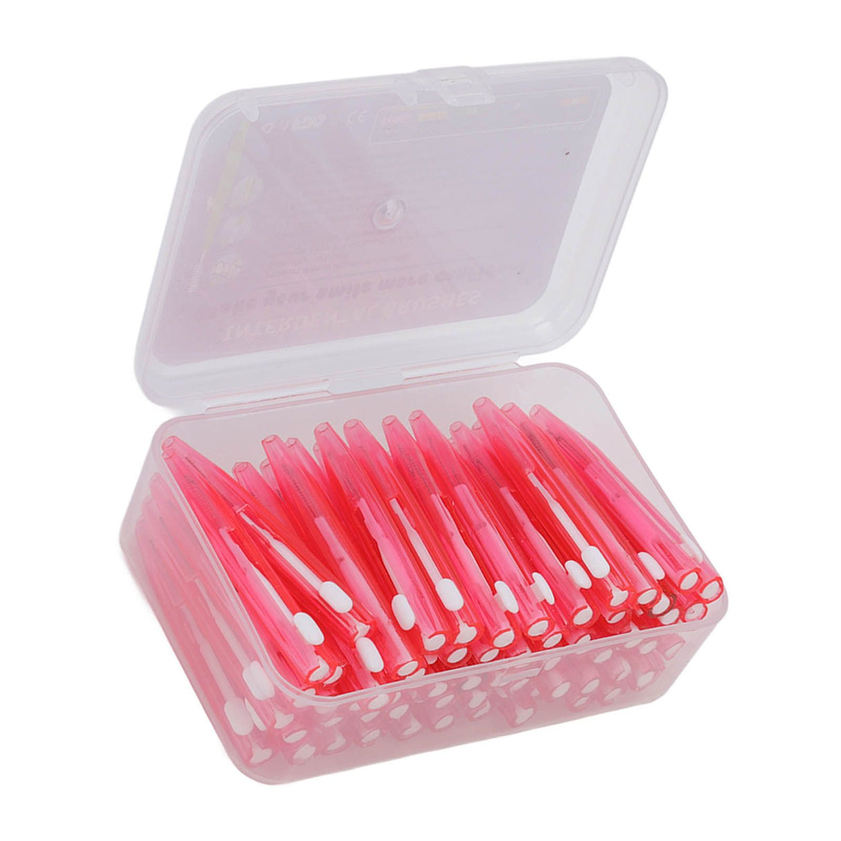 60Pcs Interdental Brush Practical Slim Braces Cleaner with PP Handle for Adults Children Orthodontic Care Pink