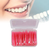 60Pcs Interdental Brush Practical Slim Braces Cleaner with PP Handle for Adults Children Orthodontic Care Pink