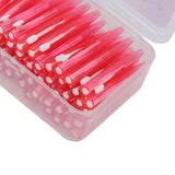 60Pcs Interdental Brush Practical Slim Braces Cleaner with PP Handle for Adults Children Orthodontic Care Pink