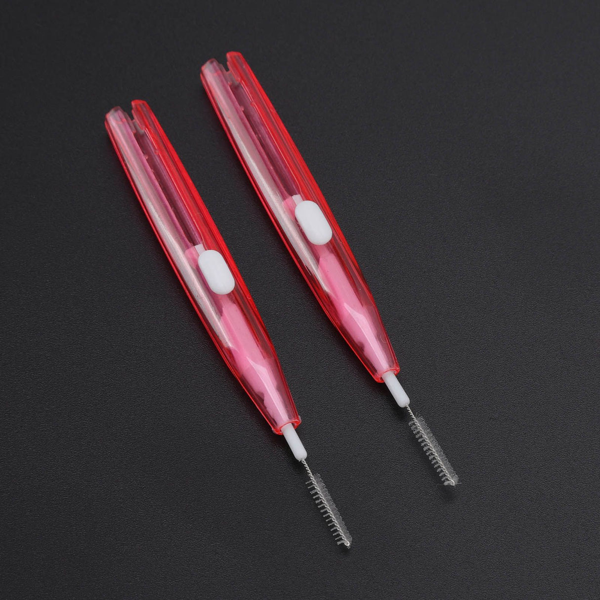 60Pcs Interdental Brush Practical Slim Braces Cleaner with PP Handle for Adults Children Orthodontic Care Pink