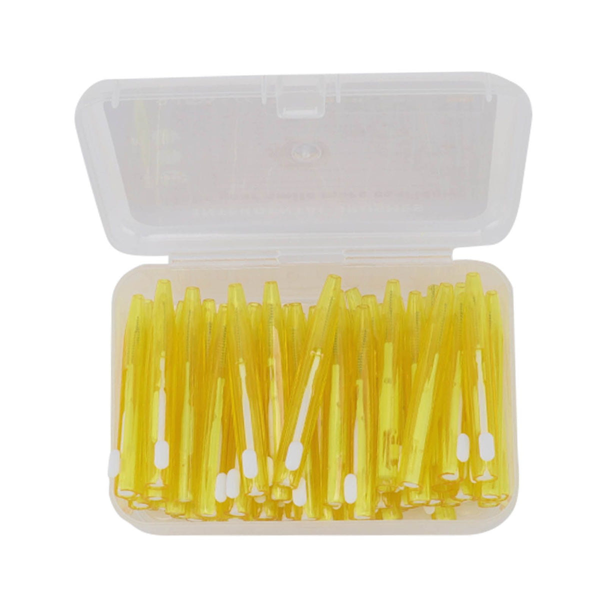 60Pcs Interdental Brush Practical Slim Braces Cleaner with PP Handle for Adults Children Orthodontic Care Yellow