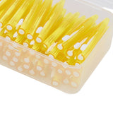 60Pcs Interdental Brush Practical Slim Braces Cleaner with PP Handle for Adults Children Orthodontic Care Yellow