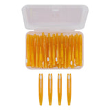 60Pcs Interdental Brush Practical Slim Braces Cleaner with PP Handle for Adults Children Orthodontic Care Orange