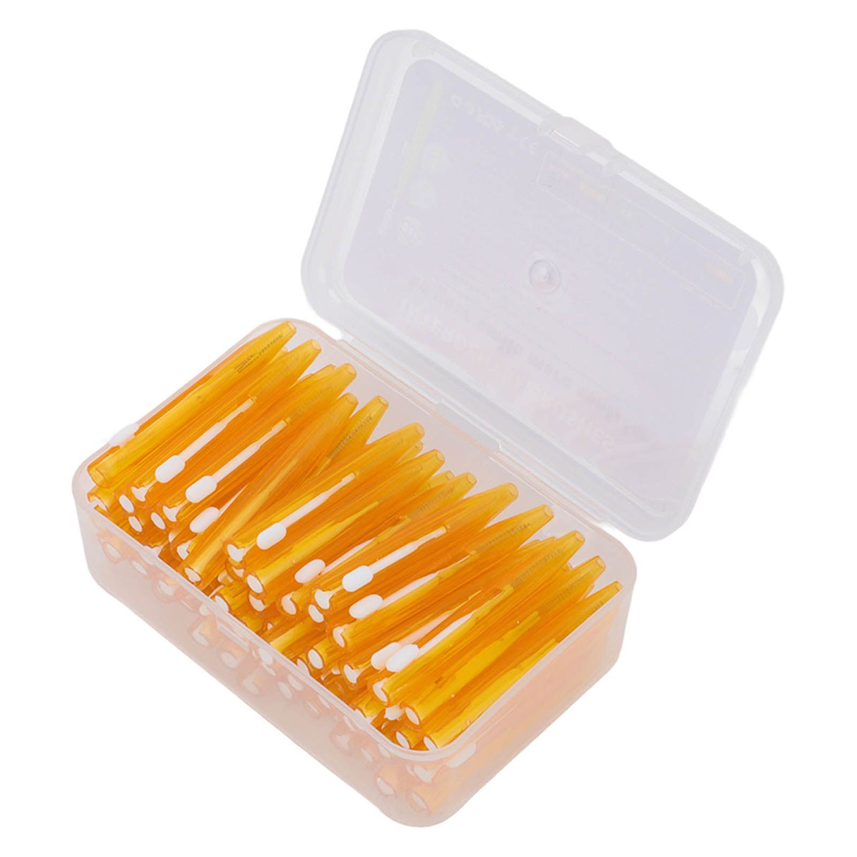 60Pcs Interdental Brush Practical Slim Braces Cleaner with PP Handle for Adults Children Orthodontic Care Orange
