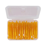60Pcs Interdental Brush Practical Slim Braces Cleaner with PP Handle for Adults Children Orthodontic Care Orange