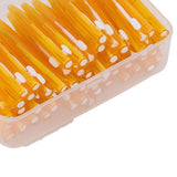 60Pcs Interdental Brush Practical Slim Braces Cleaner with PP Handle for Adults Children Orthodontic Care Orange