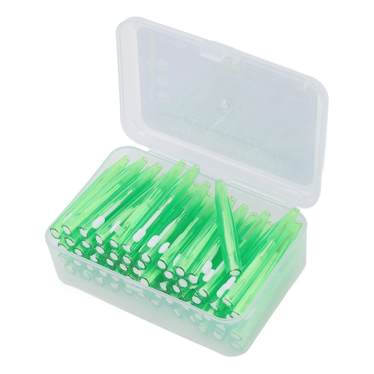 60Pcs Interdental Brush Practical Slim Braces Cleaner with PP Handle for Adults Children Orthodontic Care Green