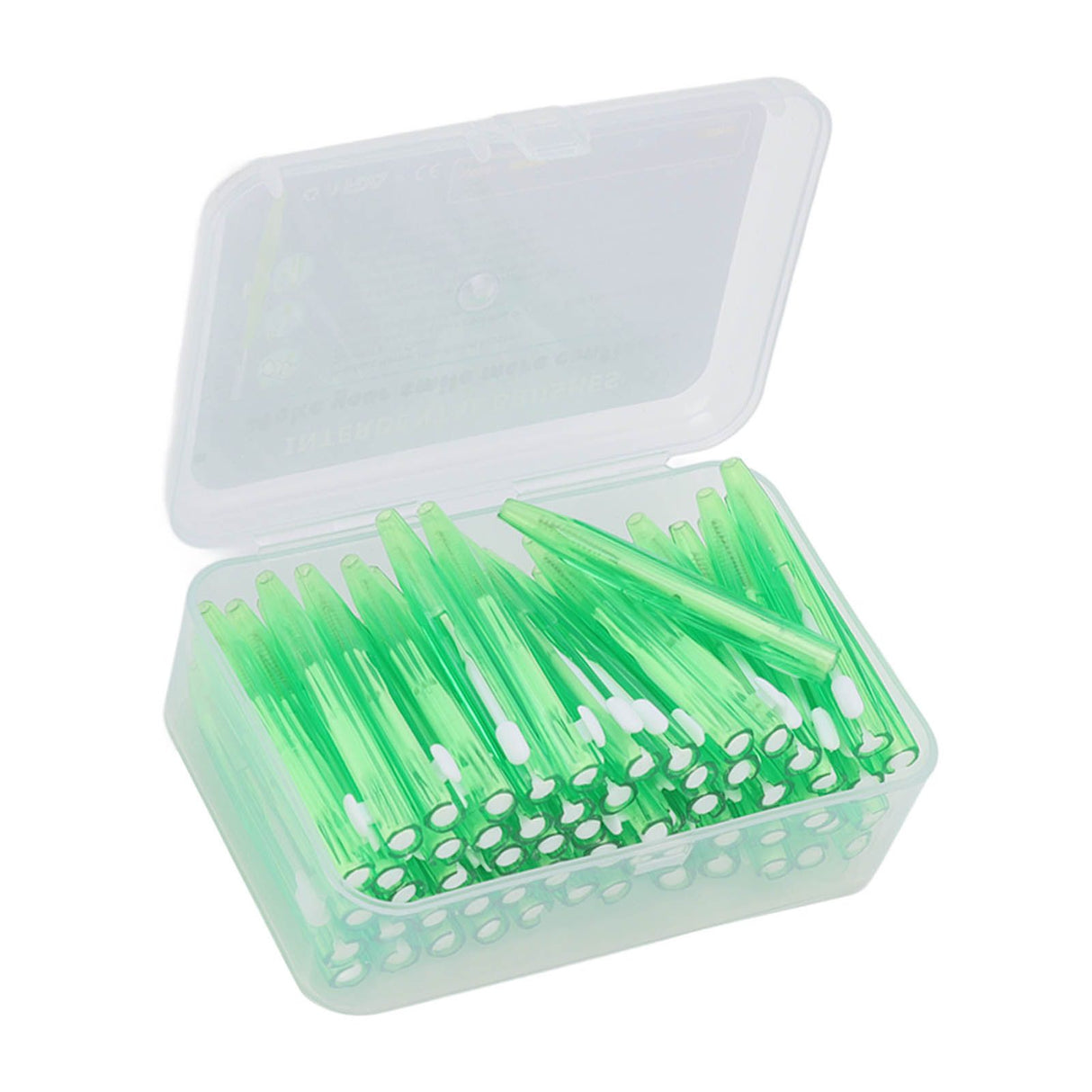 60Pcs Interdental Brush Practical Slim Braces Cleaner with PP Handle for Adults Children Orthodontic Care Green