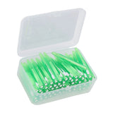 60Pcs Interdental Brush Practical Slim Braces Cleaner with PP Handle for Adults Children Orthodontic Care Green