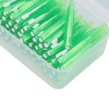 60Pcs Interdental Brush Practical Slim Braces Cleaner with PP Handle for Adults Children Orthodontic Care Green