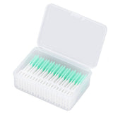 Interdental Brush Disposable Soft Dental Cleaning Floss Toothpicks for Oral Care Adults Children 160pcs Green - Front View