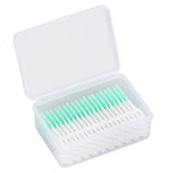 Interdental Brush Disposable Soft Dental Cleaning Floss Toothpicks for Oral Care Adults Children 160pcs Green - Side View