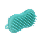 Silicone Body Scrubber Dual Side Ergonomic Handle Safe Silicone Body Massage Silicone Body Brush for Body Hair Green