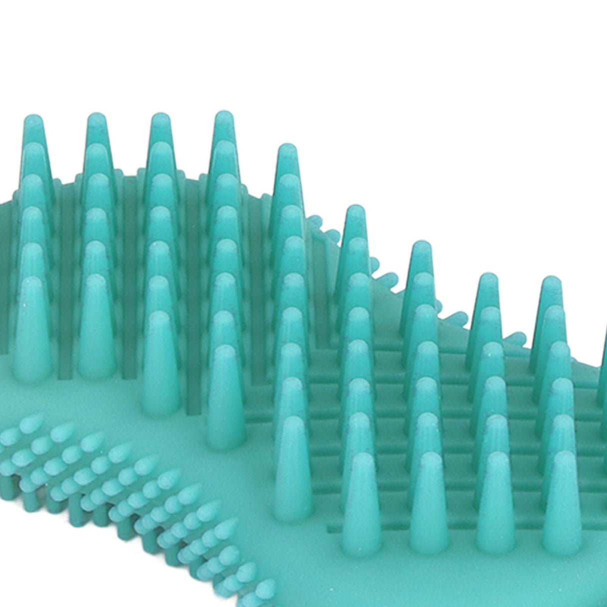 Silicone Body Scrubber Dual Side Ergonomic Handle Safe Silicone Body Massage Silicone Body Brush for Body Hair Green