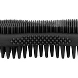 Silicone Body Scrubber Dual Side Ergonomic Handle Safe Silicone Body Massage Silicone Body Brush for Body Hair Black - Extra Image