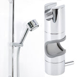 Shower Head Holder ABS Chromeplate Adjustable Anti Slip Shower Slide Rail Bar Holder for Bathroom