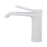 Sink Faucet G1/2 Thread Hot Cold Water Tap White Leaking Resistant Corrosion Proof Bathroom Sink Faucet for Home Use Short Style