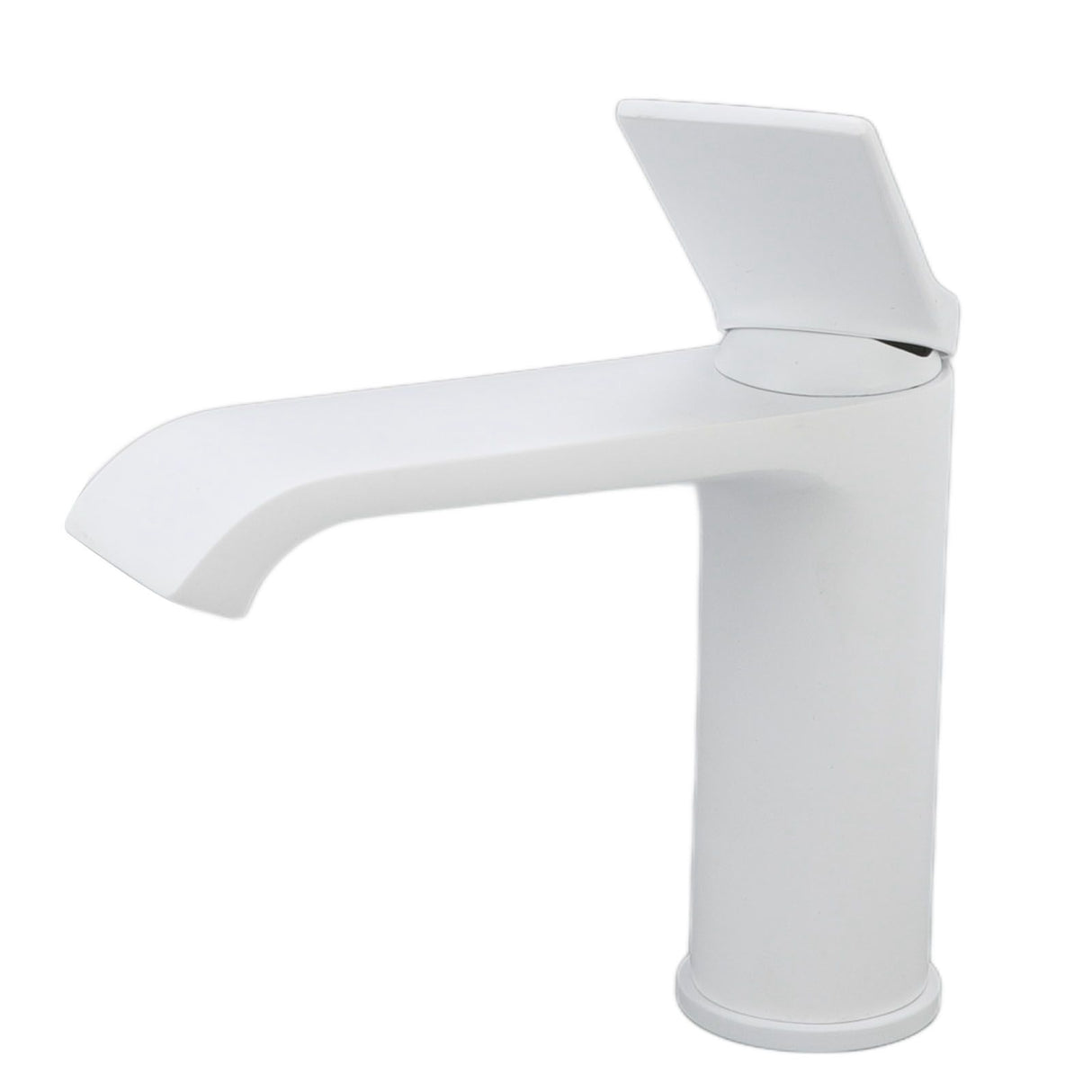 Sink Faucet G1/2 Thread Hot Cold Water Tap White Leaking Resistant Corrosion Proof Bathroom Sink Faucet for Home Use Short Style