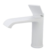 Sink Faucet G1/2 Thread Hot Cold Water Tap White Leaking Resistant Corrosion Proof Bathroom Sink Faucet for Home Use Short Style
