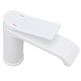 Sink Faucet G1/2 Thread Hot Cold Water Tap White Leaking Resistant Corrosion Proof Bathroom Sink Faucet for Home Use Short Style - Extra Image
