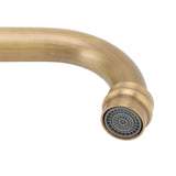 Double Handle Faucet Copper Leakproof Corrosion Resistant Beautiful G1/2 Thread Three Hole Bathroom Basin Faucet Antique