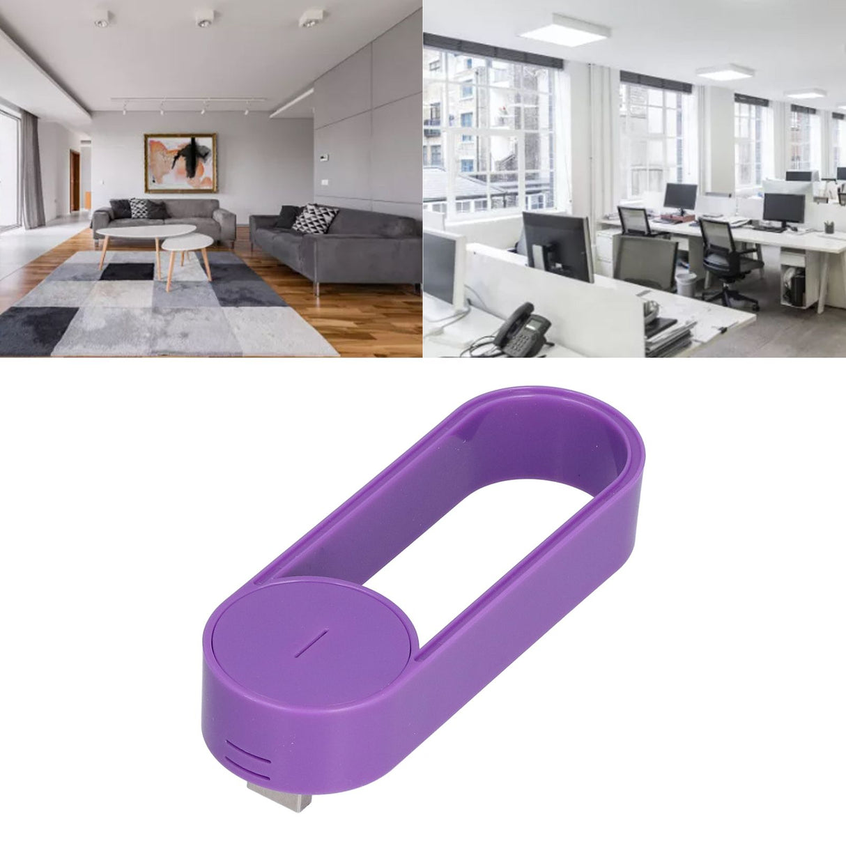 Car Air Purifier Negative Ion Plug in Smoke Removing USB Powered 5V for Home OfficePurple