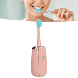 Electric Toothbrush Portable USB Charging IPX7 Waterproof Ultrasonic Toothbrush with Sterilization BoxPink