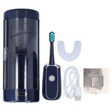 Electric Toothbrush Portable USB Charging IPX7 Waterproof Ultrasonic Toothbrush with Sterilization BoxBlue