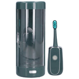Electric Toothbrush Portable USB Charging IPX7 Waterproof Ultrasonic Toothbrush with Sterilization BoxGreen - Front View